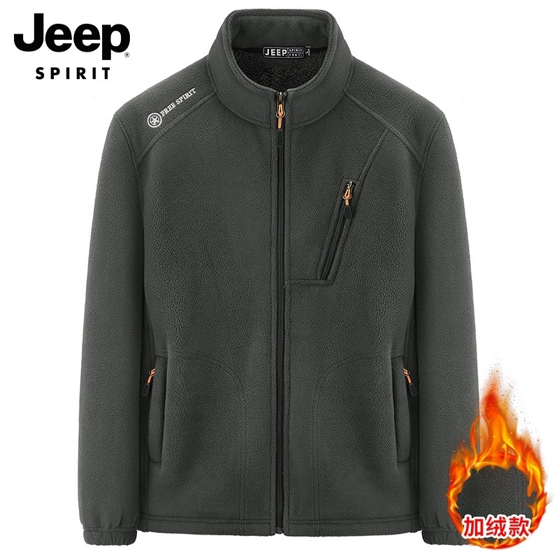 Jeep Spirit Musim Dingin Pria 2025 Jaket Pelletin Tertebal