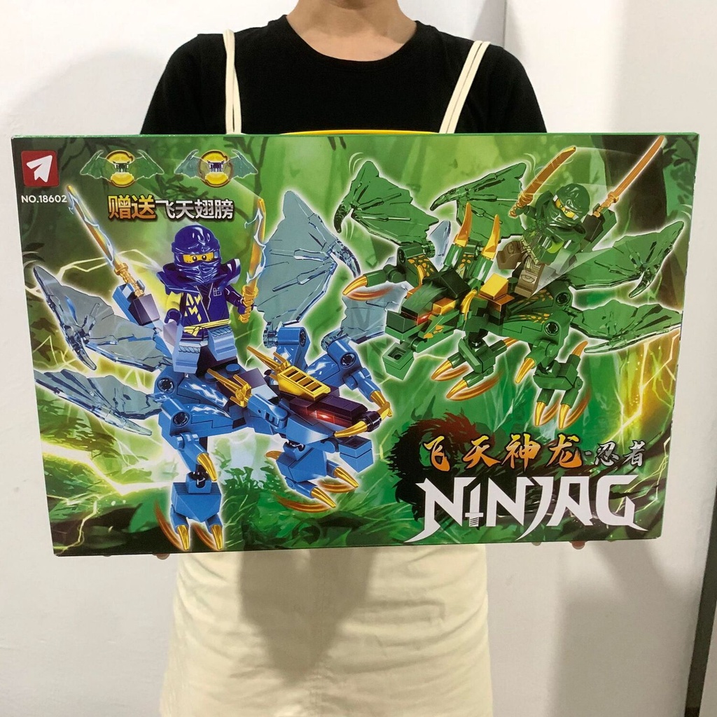 Mainan Terbaru  Kompatibel dengan LEGO Knight Flying Dragon Warrior Set building blocks  Terlaris