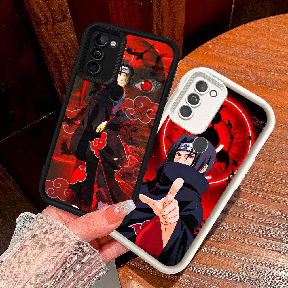 Hitam dan Putih silikon lembut Casing untuk Infinix Smart 5 HOT 10 11 Play Z-52 Itachi Uchiha