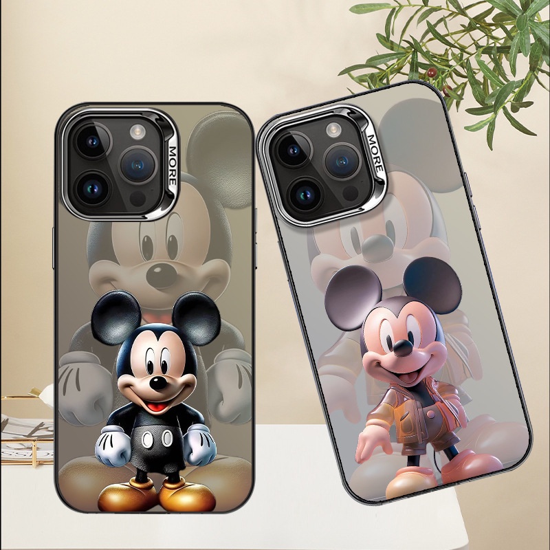 Case Handphone  Mickey Mouse Anime iPhone 15 Promax Phone Top Sales 13 Colored Silver Case 12 Matte 