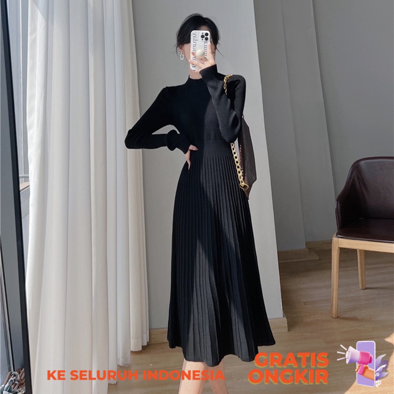 Dress Wanita  Berpasang mantel, bulu, gugur dan musim dingin tengah, panjang lutut, pinggang rok ke 