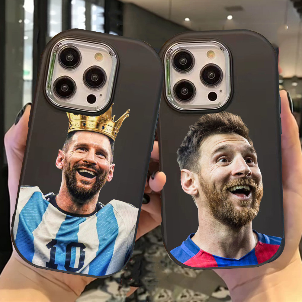 O-28 Messi Hitam Silikon Casing untuk Realme 11 Pro C11 N53 C55 C67 C65 C63 C61 Note 50
