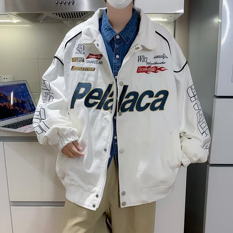 Jacket pria waterproof Jaket baju motorsikal, marka operasi pemuda laki-laki, trend jalanan ledak, p