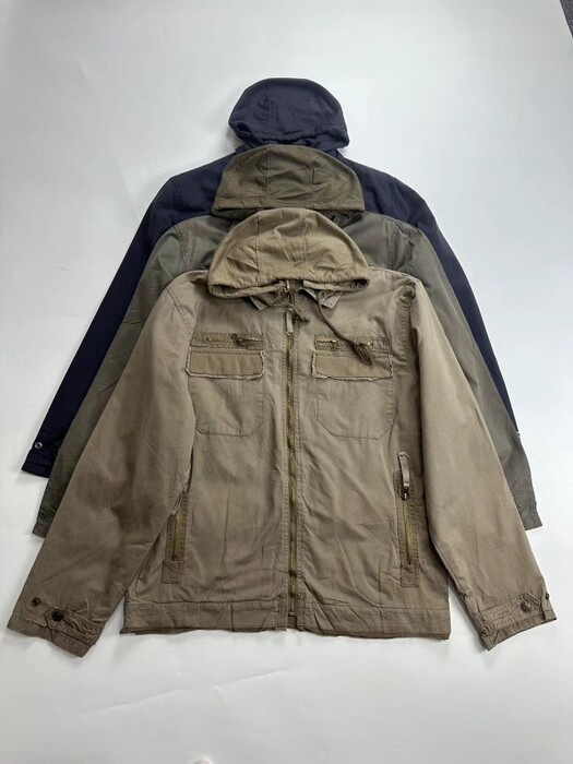 jaket army  Gaya militer M65 untuk semi dan musim gugur gaya mencuci multi saku lama jaket kerja