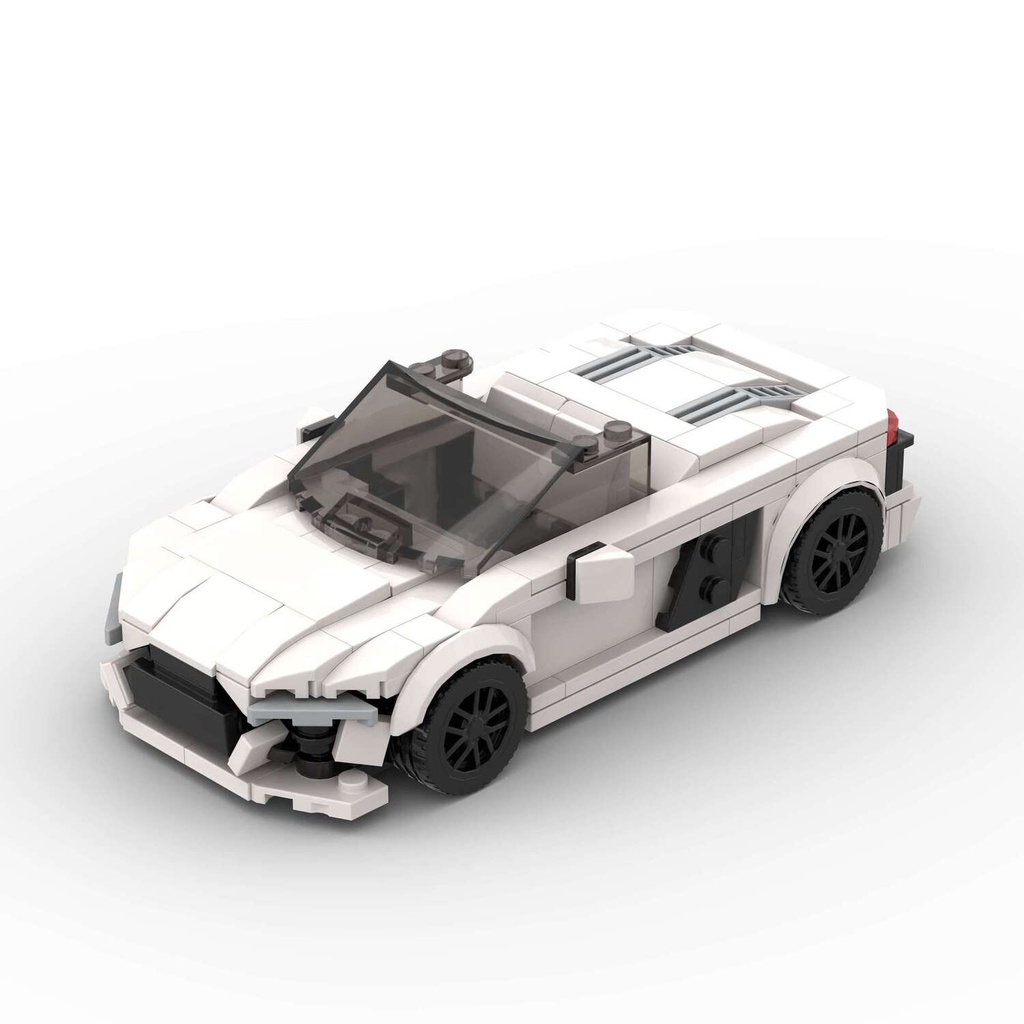 Mainan Anak   Mobil olahraga moc kompatibel dengan LEGO partikel teka-teki kecil anak Audi R8spyder 