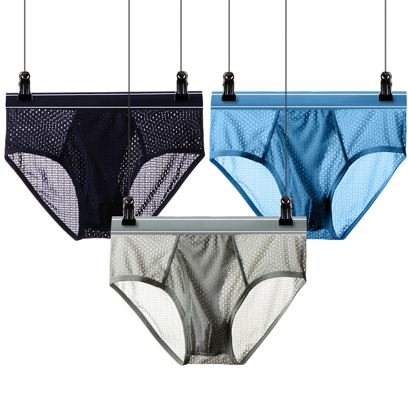 Celana Dalam Pria Sempak Cowok  Pure Peak musim panas segitiga pria es wire jaring pendek panties su