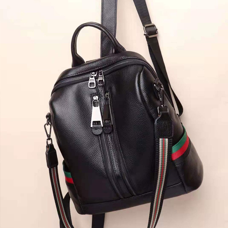 Tas Ransel Wanita  Bag Wanita Kulit asli 2023 Bagus Bagus Mode Baru Headlayer Cowhide Women's Should