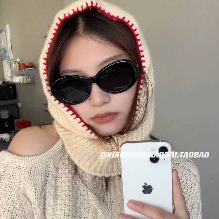 Topi Wanita Baraklafar Hat for Female Crowd Design Autumn and Winter Warm Personalized Contrast Colo