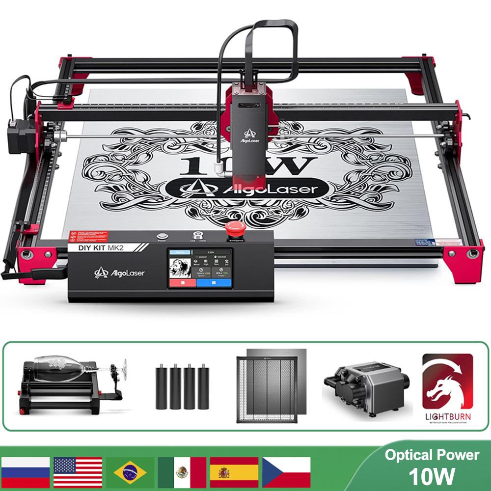 Algolaser Powerful Woodworking Cutter Engraver Table 40 * 43cm Logam Kayu Akrilik / Kaca CNC Laser C