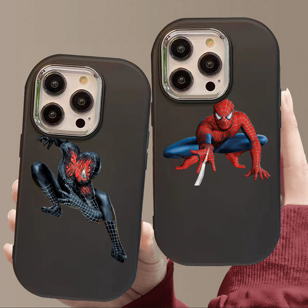 O-97 Spider-Man Hitam Silikon Casing untuk Realme 11 Pro C11 N53 C55 C67 C65 C63 C61 Note 50