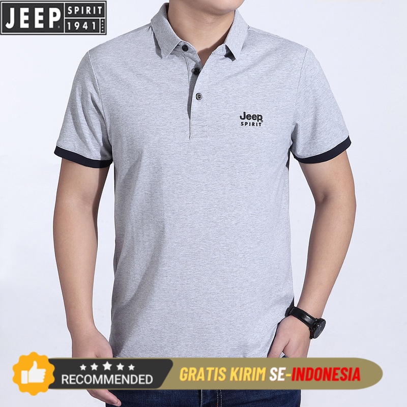 Kaos Polo Pria Korea Premium JEEP Spirit Men's POLO Shirt Kasual Setengah Tidur Tidur Tidur T-shirt 