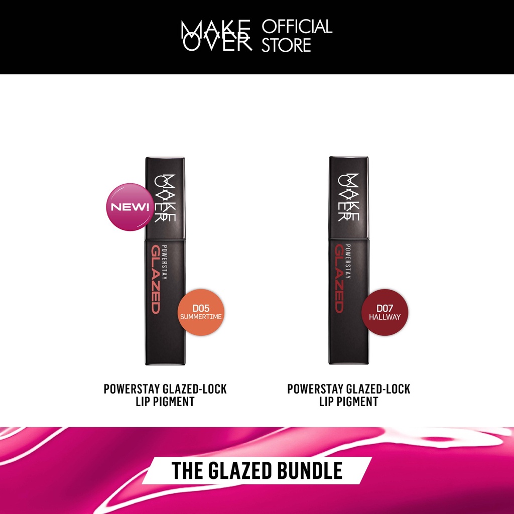 MAKE OVER GLOSS BUNDLE : Duo Glazed lock - The Glazed Bundle - Paket Ombre Lips