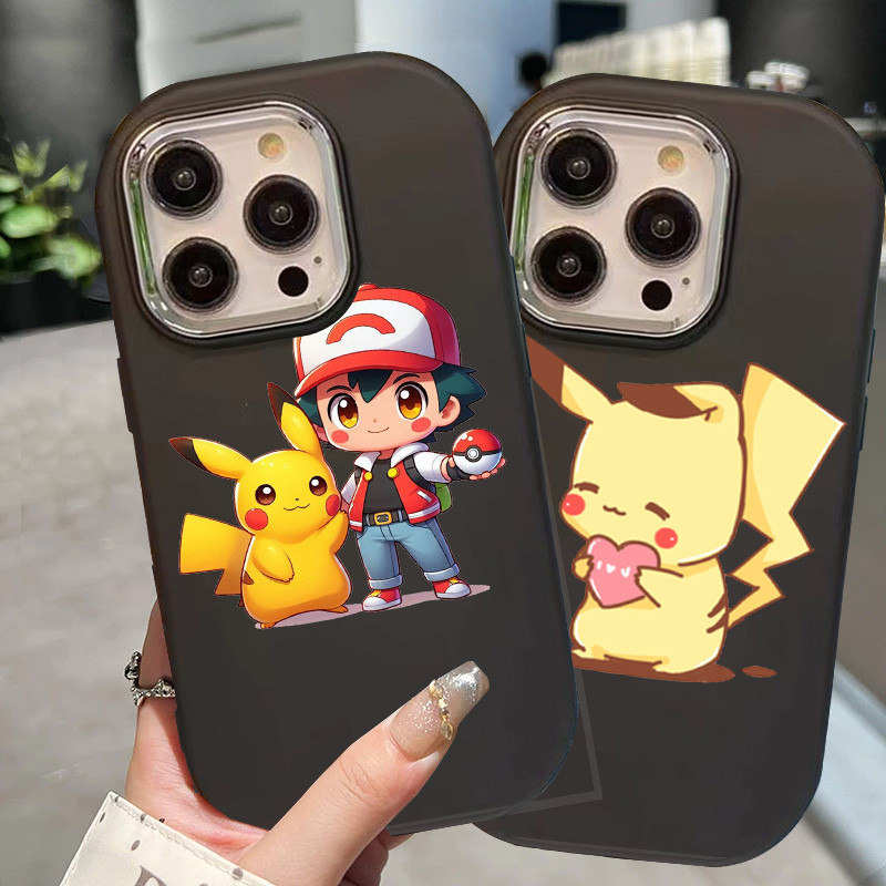 O-18 Pokemon Hitam Silikon Casing untuk Realme 11 Pro C11 N53 C55 C67 C65 C63 C61 Note 50