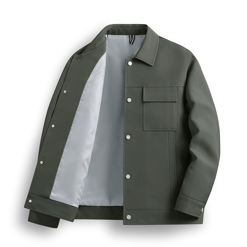 JAKET PRIA JUMBO Spring and Autumn Corduroy Men's Coat Casual Lapel Top Middle Youth Business Men's 