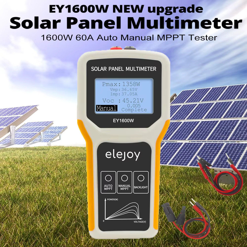 1600W Fotovoltaik Multimeter Panel Surya MPPT Tester Uji Sirkuit Terbuka EY1600W Tegangan Daya Arus 