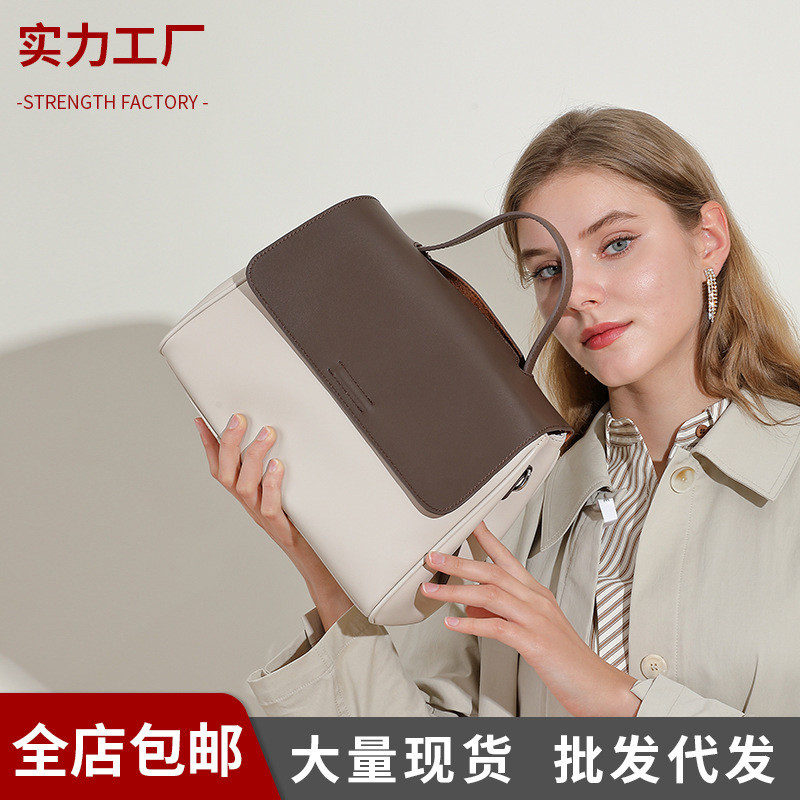 Tas Wanita  Tas kulit asli wanita 2024 tas tote baru untuk perjalanan  Import