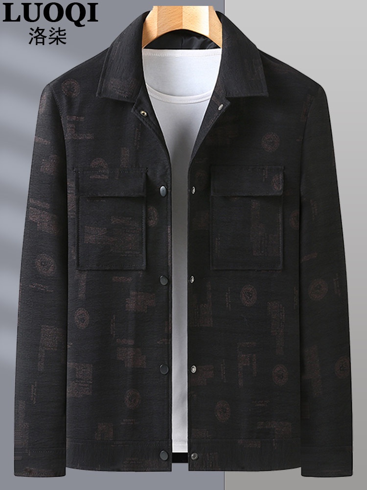 jacket pria keren  Jaket laki-laki baru terlalu besar, longgar gemuk, membesar trendi jaket biasa, s