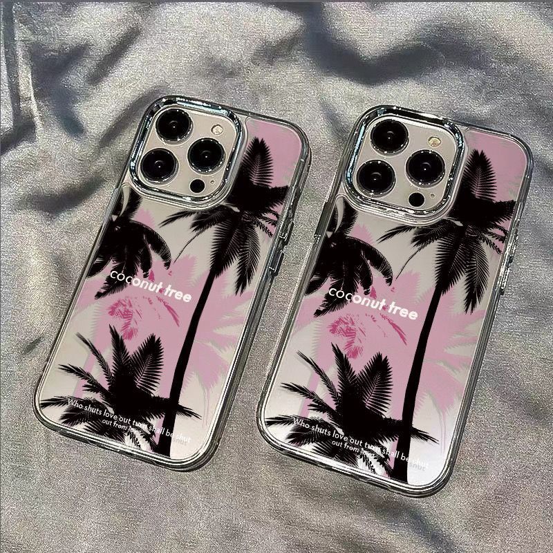 Casing Hanphone   Han Feng in Wind Coconut Tree Suitable for iPhone 14 Phone Case 13 max Apple 11/12