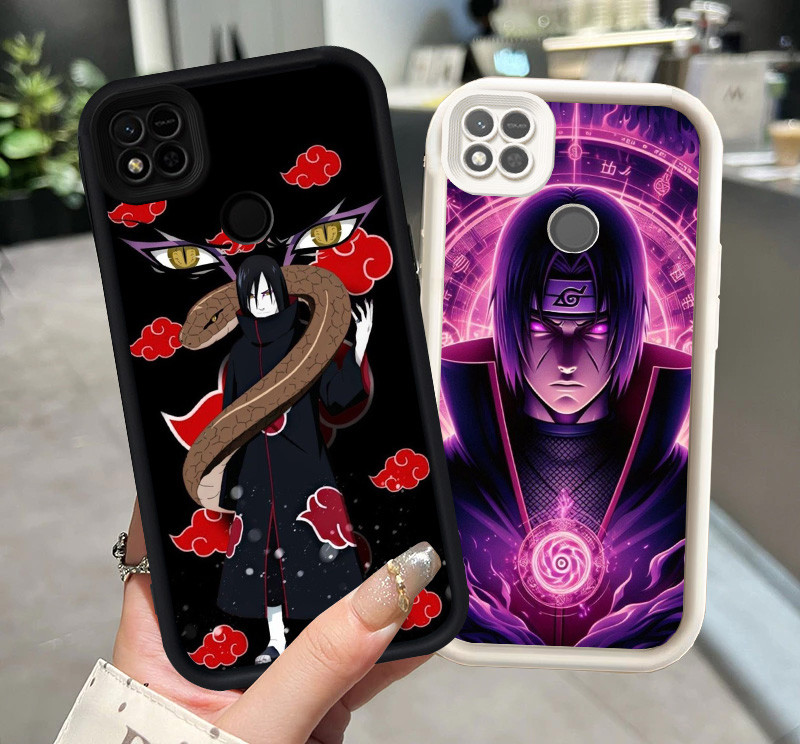 Hitam dan Putih silikon lembut Casing untuk Infinix Smart 6 Z-52 Itachi Uchiha