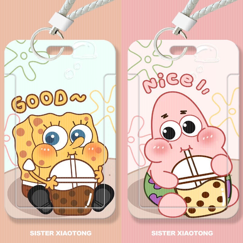 

ID Cart SpongeBob SquarePants Star Sliding Card Meal Bus ID Protection Set, Access Card, Campus Storage Motif Terbagus