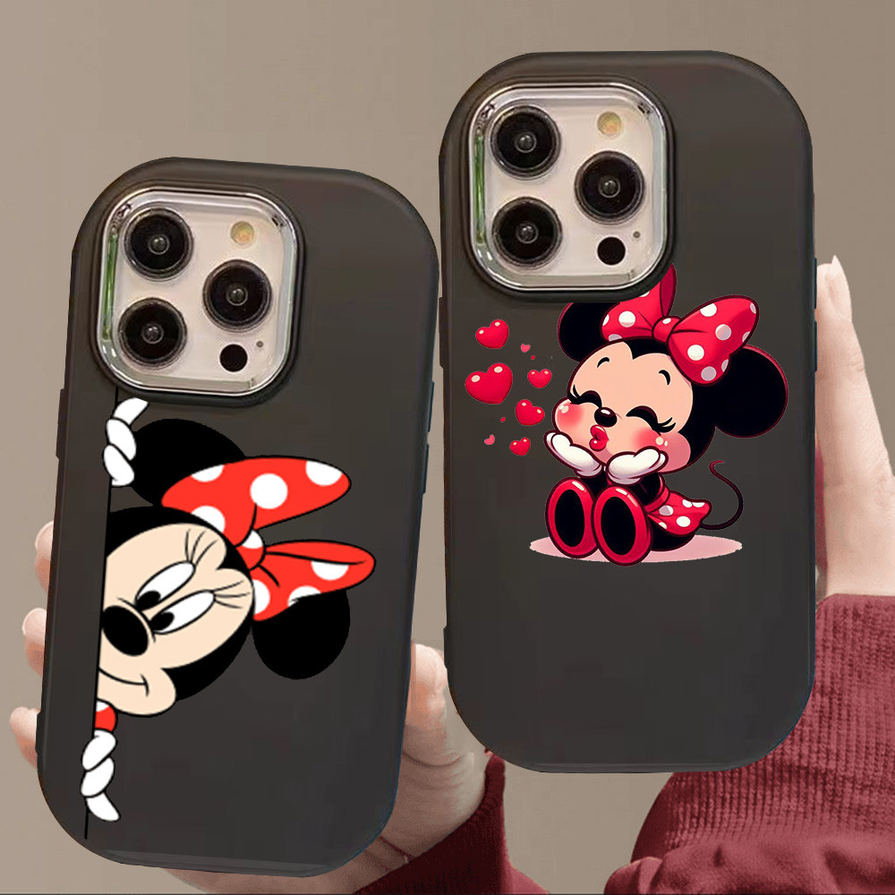 O-66 lovely Minnie Hitam Silikon Casing untuk Realme 11 Pro C11 N53 C55 C67 C65 C63 C61 Note 50