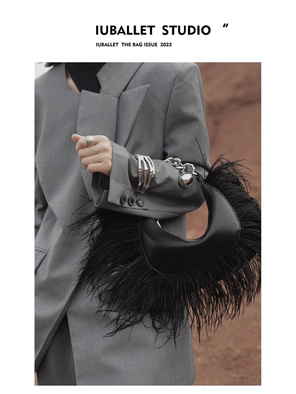 IUBALLET tas berambut burung untai