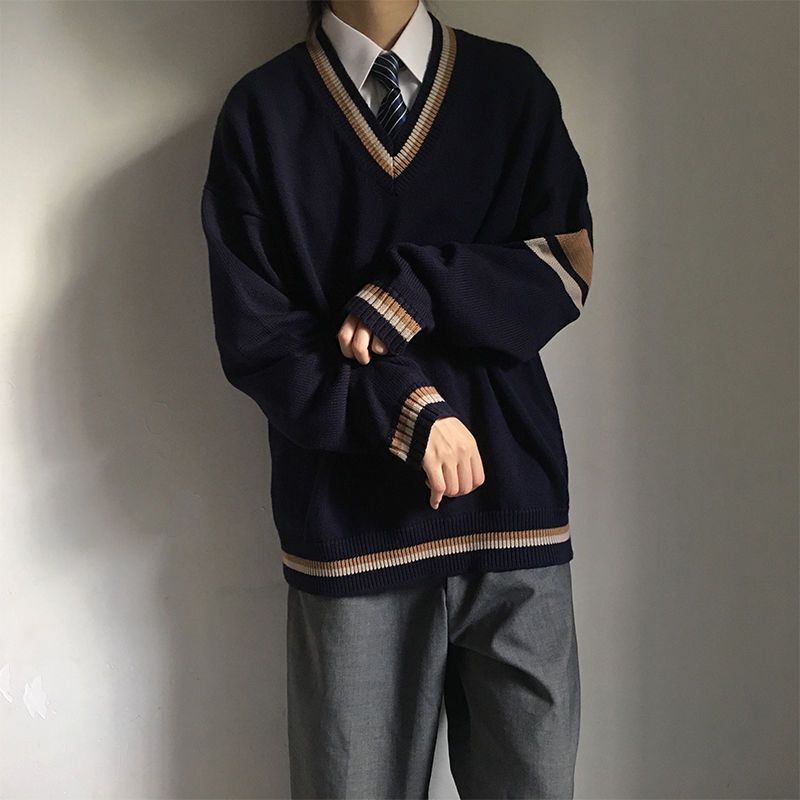CARDIGAN PRIA UnMUN Couples' Autumn Men's Sweater Korean Version Loose New Knitwear Student Pullover