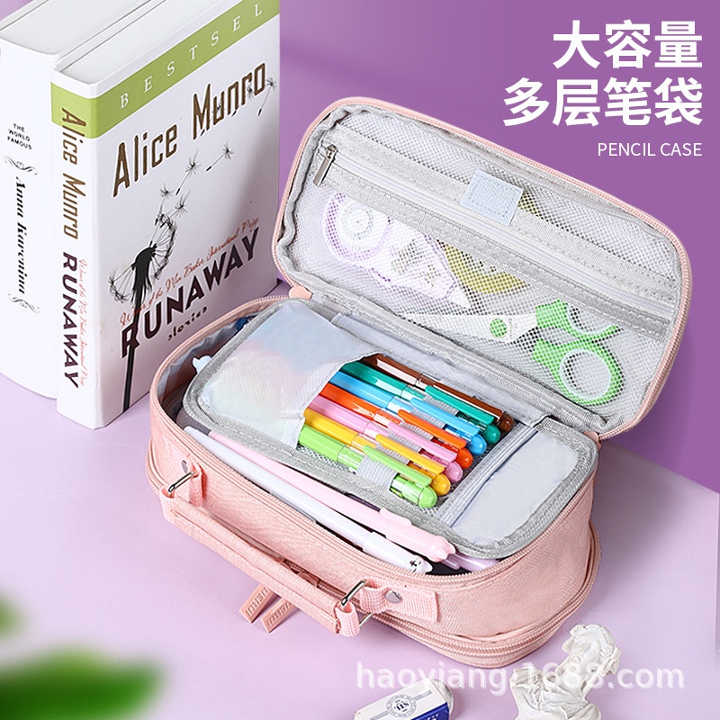 

Tempat Pensil Versi mahasiswa Korea kapasitas besar kantong Oxford kain multi-lapisan kasus pensil double ASPARIH OFFICIAL | ORIGINAL PP