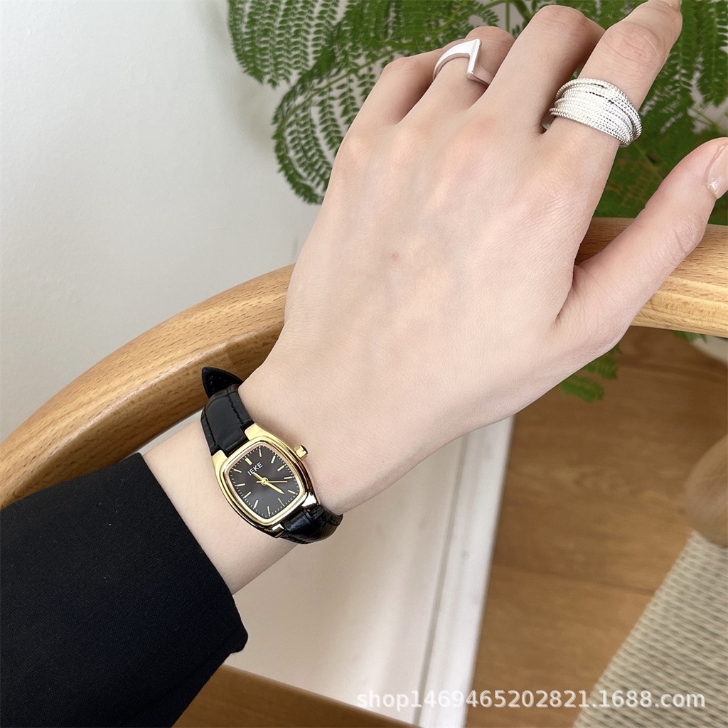 Jam Tangan Wanita IEKE Classic Wine Bucket Art Design Small Wanita Simple Temperature Student Women'