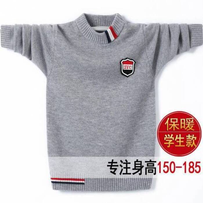 switer pria keren  bulu anak laki-laki, pemuda musim dingin, versi tebal trendi Korea, sweater dan s