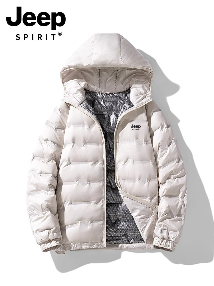 Jeep Spirit baju bulu ringan dengan topi pendek