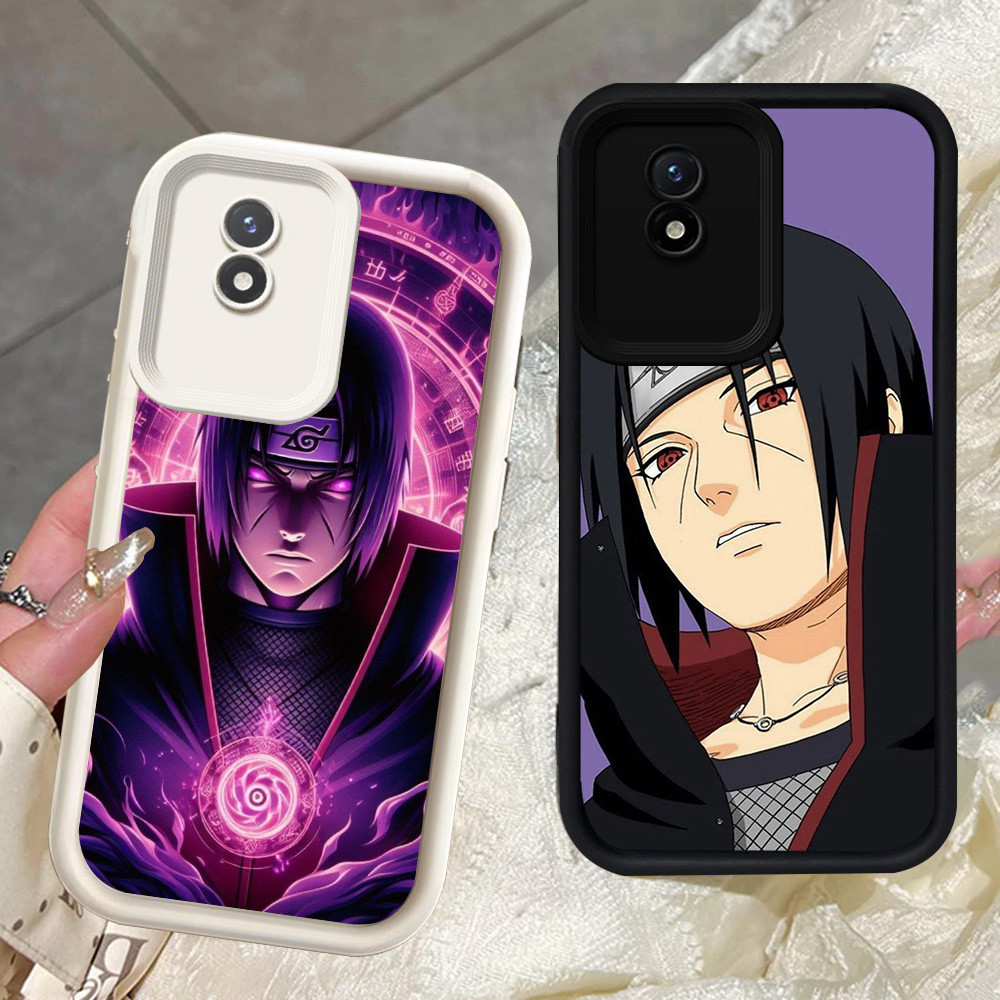 Hitam dan Putih silikon lembut Casing untuk VIVO Y02a Y02t Y02 Z-52 Itachi Uchiha