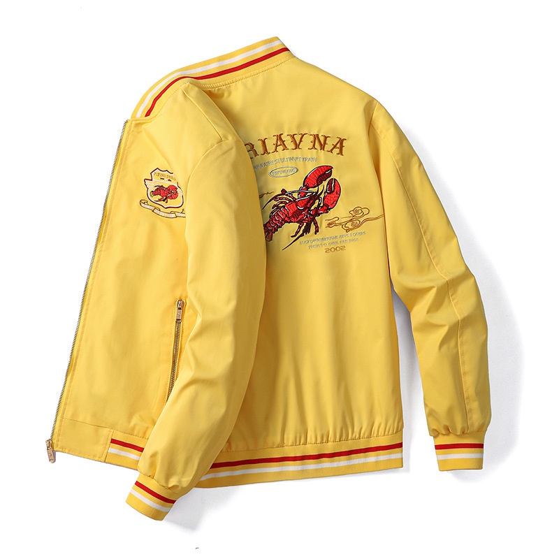 Jaket pria gugur berdiri collar memeluk jaket baseball China-Chic mantel musim dingin muda laki-laki