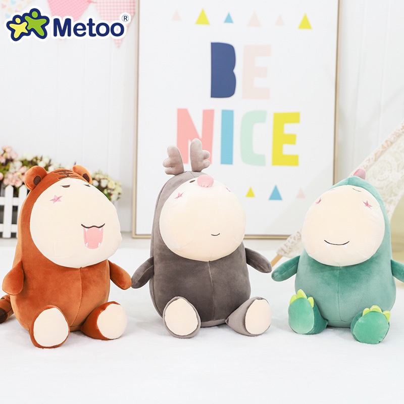 Boneka Kekinian  Metoo Rabbit Pocket Dinosaur Cute Plush Tiger Pillow Cloth Doll Children's Toy  Mod