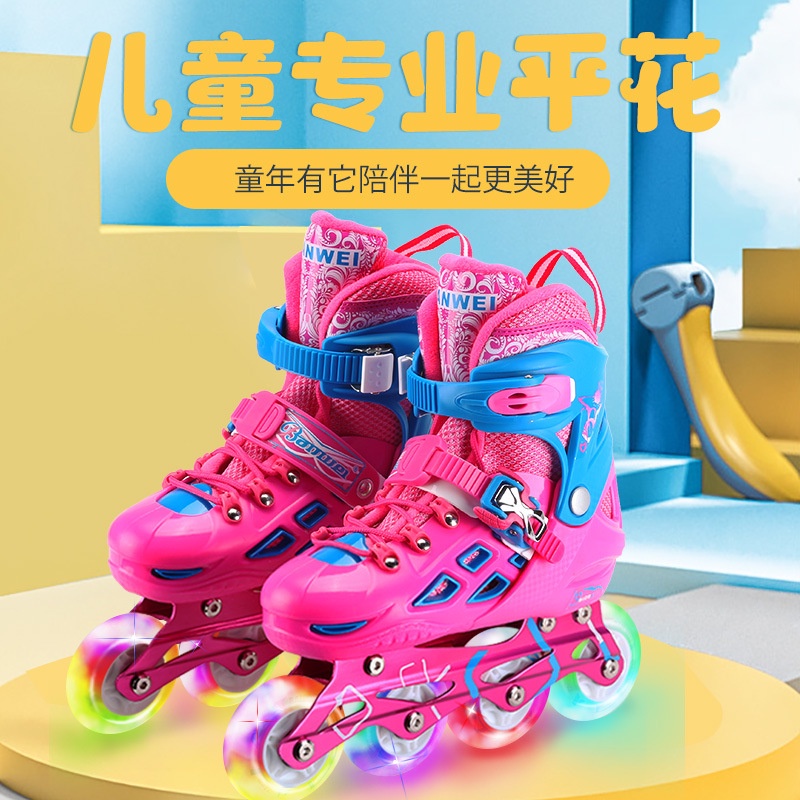 Heelys Roller Shoes Sepatu Skating Anak-anak Adult Pulley Speed Skating Roller Skating Shoes Flat Fl