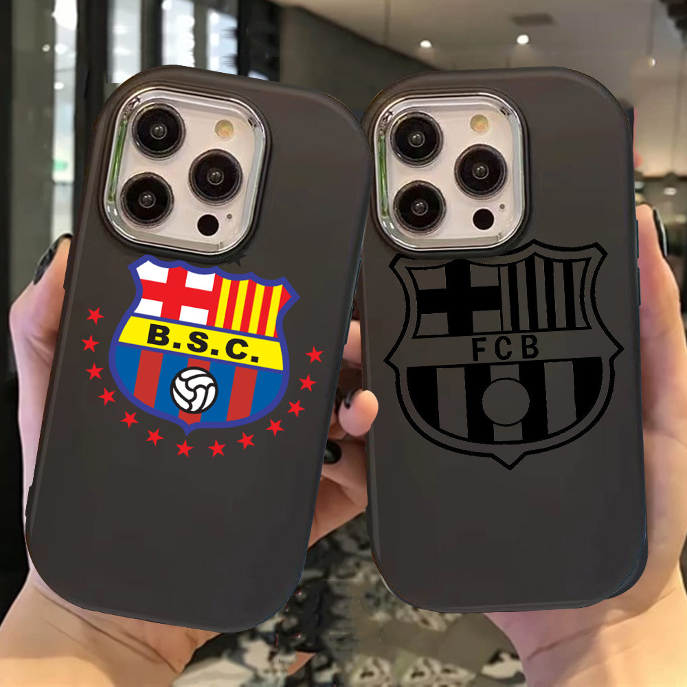 O-1 FC Barcelona Hitam Silikon Casing untuk Realme 11 Pro C11 N53 C55 C67 C65 C63 C61 Note 50