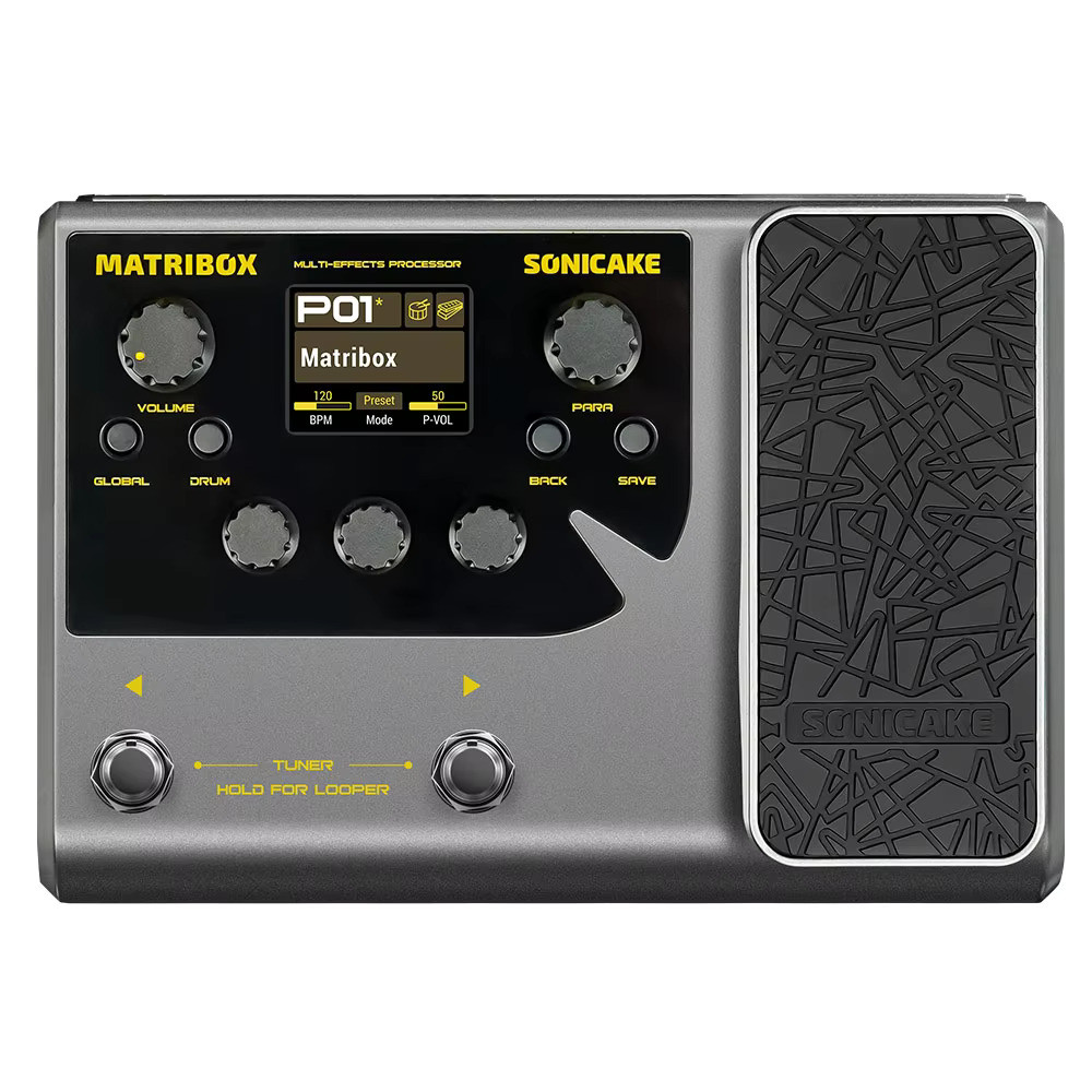 Sonicake Matribox 140 Built-in Guitar Bass / Akustik Multi Efek Prosesor dengan Ekspresi pedal Loope