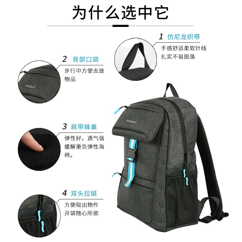 Tas Ransel Pria Computer Travel Business Men's Simple Fashion Waterproof Large Capacity BackpackFASH