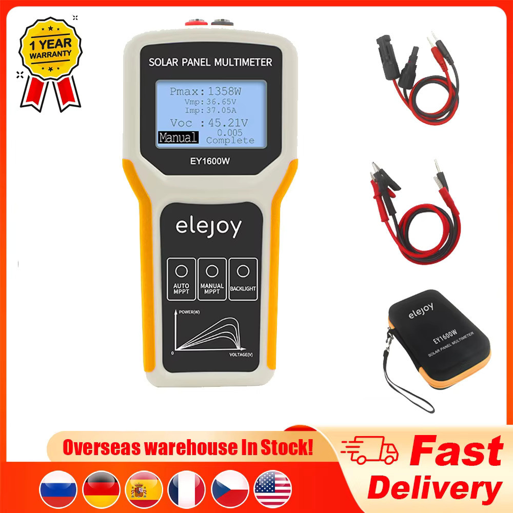 1600W Fotovoltaik Multimeter Panel Surya MPPT Tester Sirkuit Terbuka Titik Tegangan Meter Uji Daya A