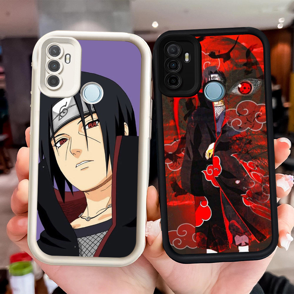 Hitam dan Putih silikon lembut Casing untuk OPPO A53 A53S A31 A33 2020 Z-52 Itachi Uchiha