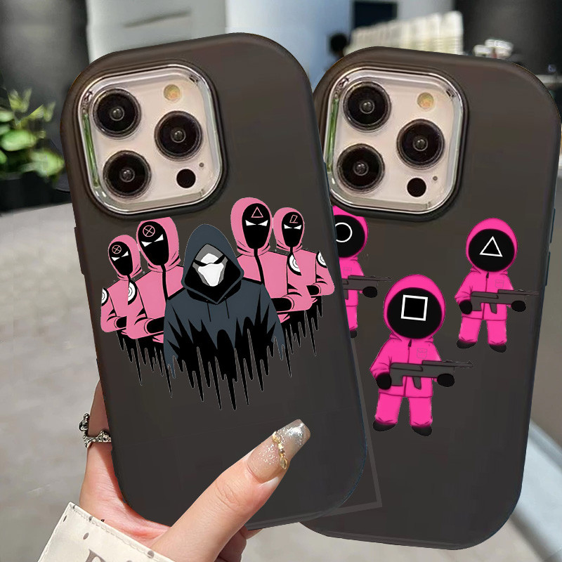 O-91 Squid Game Hitam Silikon Casing untuk Realme 11 Pro C11 N53 C55 C67 C65 C63 C61 Note 50