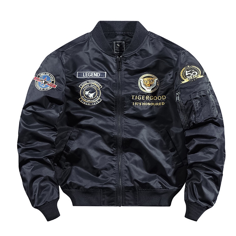 Jacket varsity pria Siaran langsung dari pakaian laki-laki, jaket pilot Angkatan Udara MA1, jaket bi