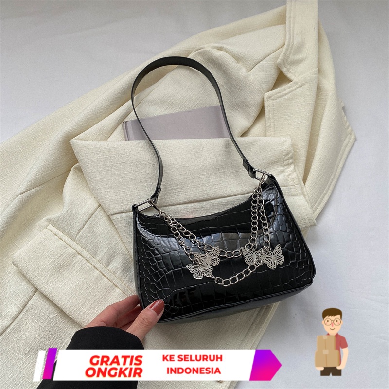 Tas Selempang Fashionable  bawah senjata wanita 2023 Musim semi/musim panas Mode Korea Baru Rantai S