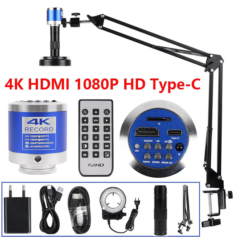 Digital 1080P 4K Full HD Industri C-Mount DigitalCamera PCB Welding Mobile Phone Repair Stand Mikros