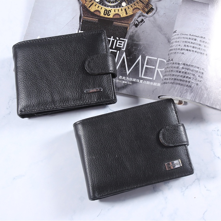 Dompet Pria Kulit Dompet pria pendek, bisnis dan liburan 2023, kapasitas besar tas kartu multifunksi