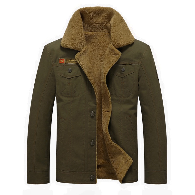 Jaket Militer Pria Katun Tebal Musim Dingin Kasual Pria