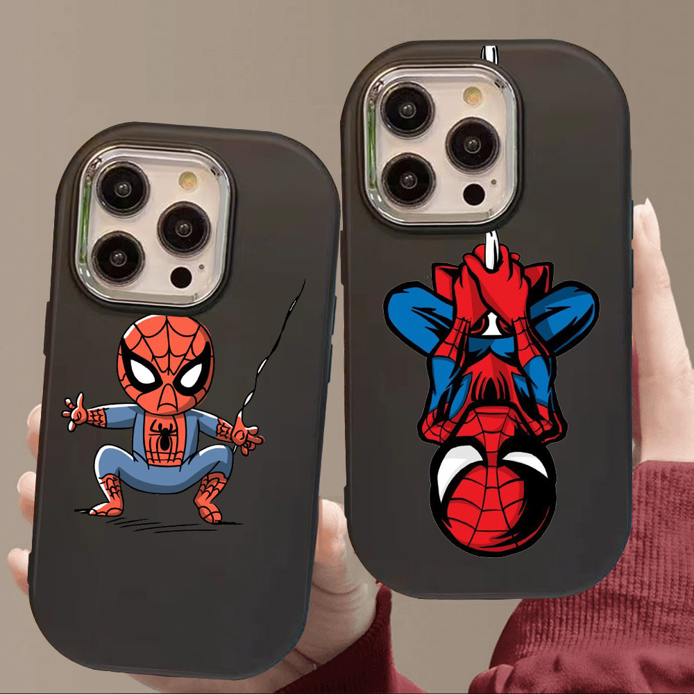 O-70 spiderman Hitam Silikon Casing untuk Realme 11 Pro C11 N53 C55 C67 C65 C63 C61 Note 50