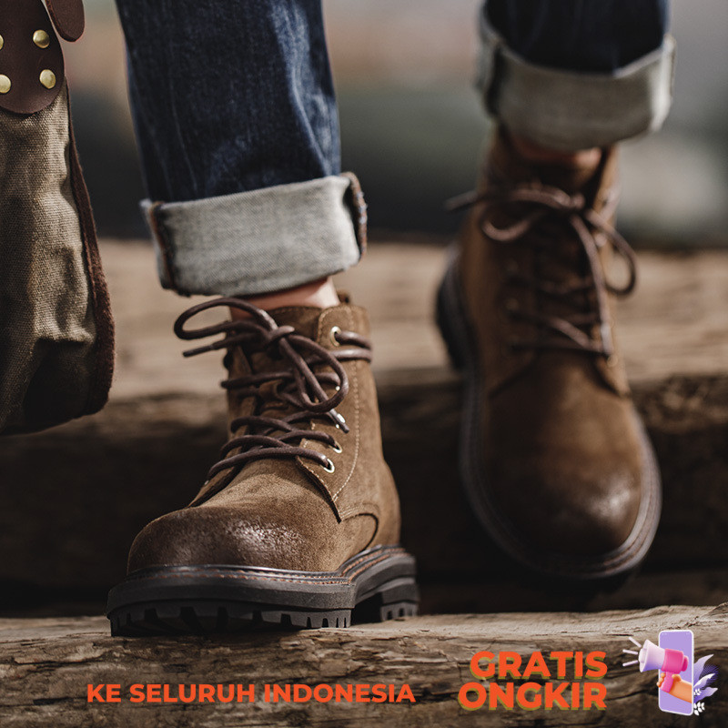 Sepatu Boots Pria Casual  Sepatu laki-laki Madden, pakaian kerja, Martin Amerika, kulit laki-laki, k