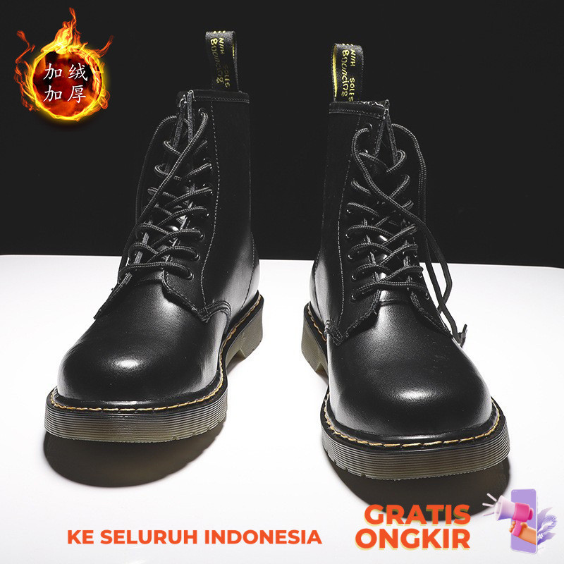 Sepatu Boots Pria Casual  Sepatu Martin, kulit, salju musim dingin laki-laki, kerja British gaya tin