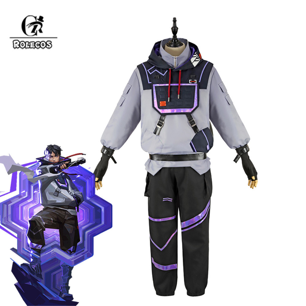ROLECOS Presale Game Valorant ISO Cosplay Costume Men Combat Uniform Halloween Party Outfit